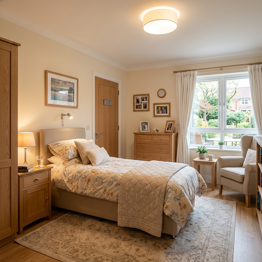 Nightingale Court en-suite bedroom interior